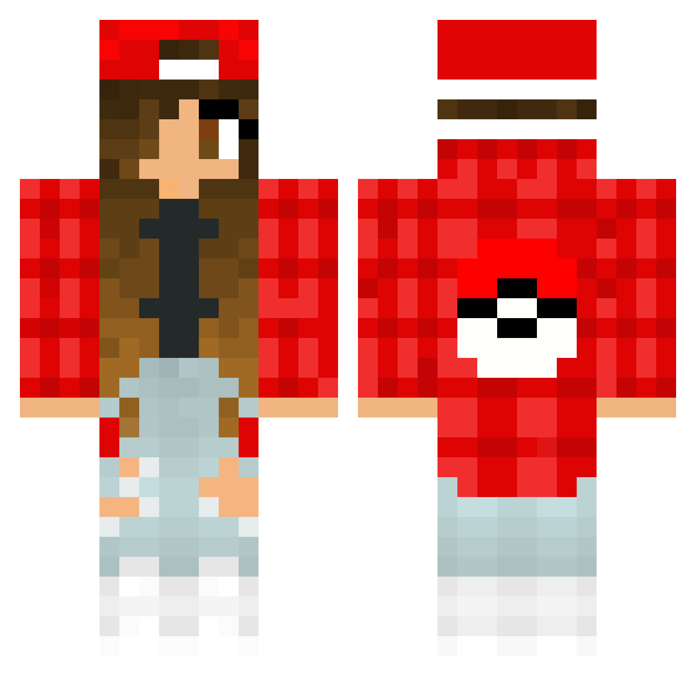 Pandinh4 Minecraft skin, front and back view