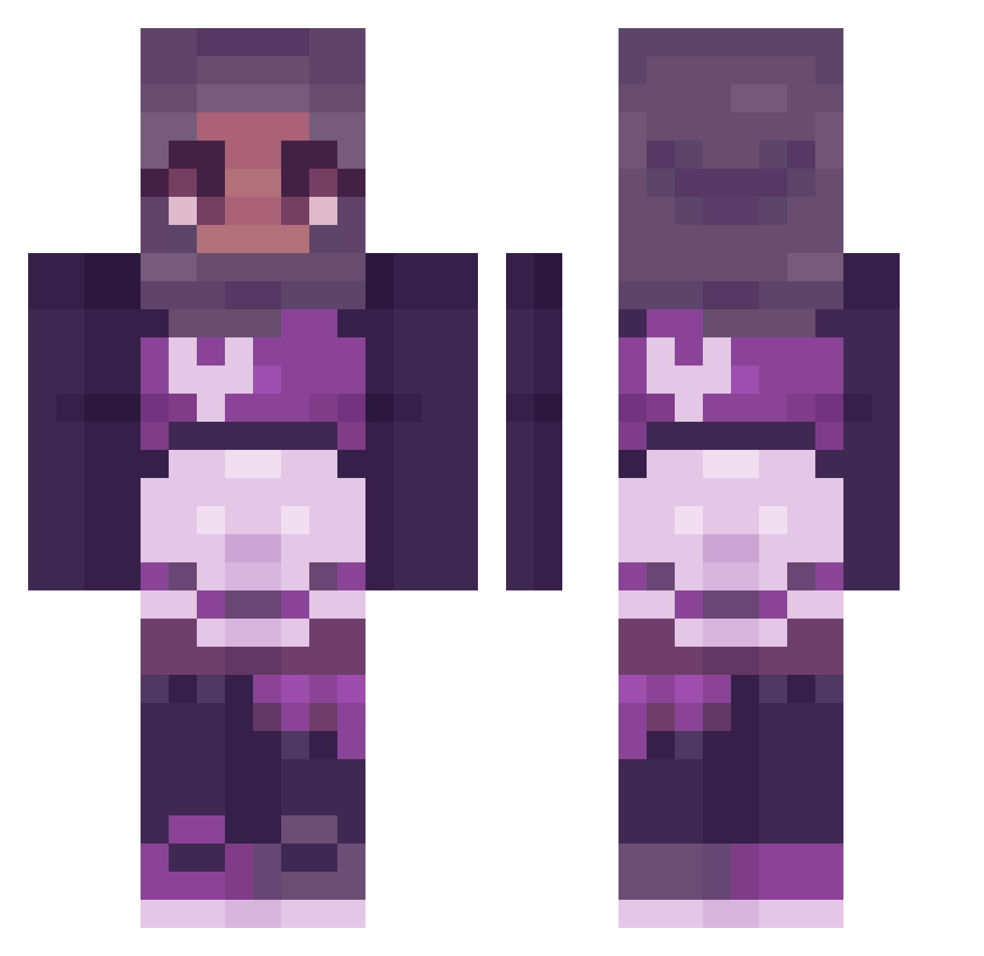 marmthearm Minecraft skin, front and back view