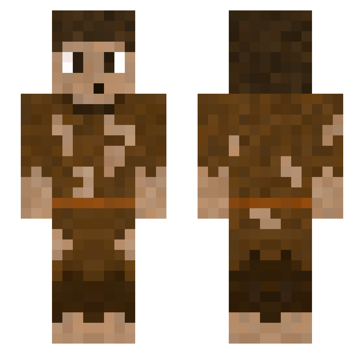 Makgeollli Minecraft skin, front and back view