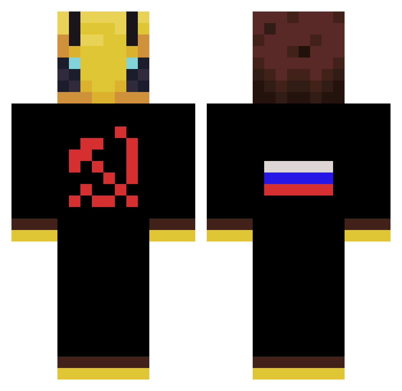 manu0420 Minecraft skin, front and back view