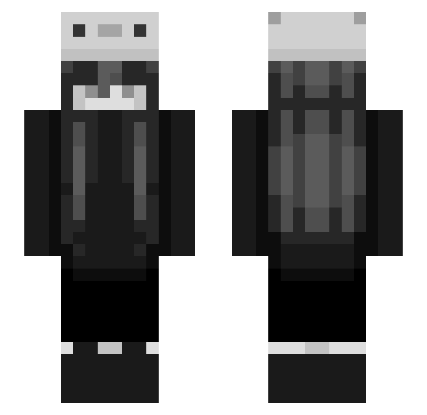 KhalihOverdose Minecraft skin, front and back view