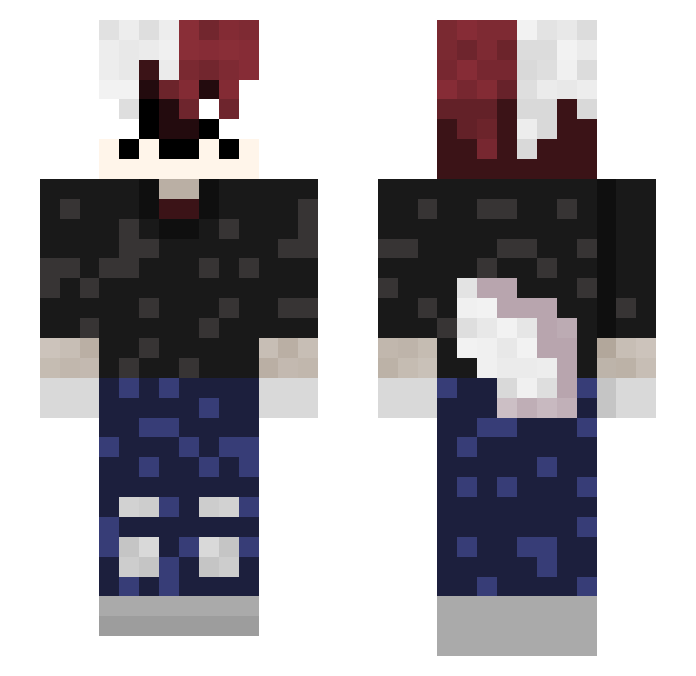 TheKorroded Minecraft skin, front and back view
