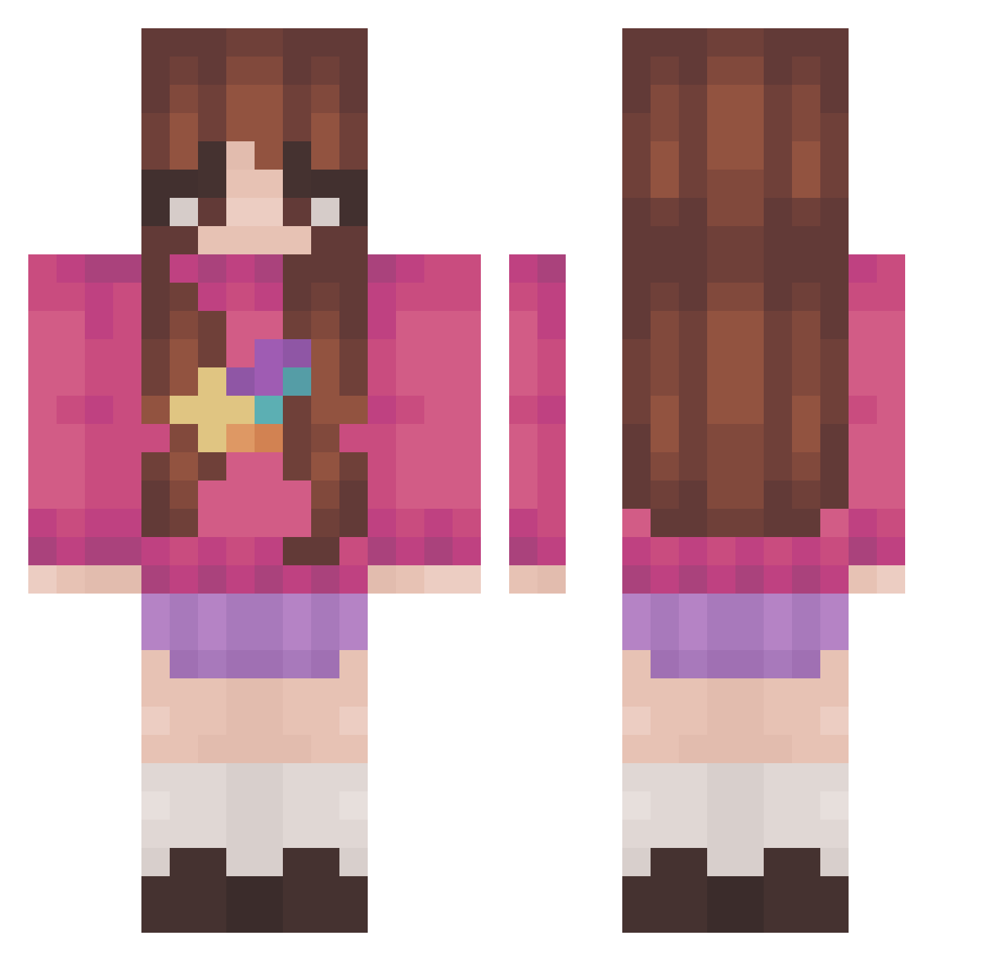 GUADICIE Minecraft skin, front and back view
