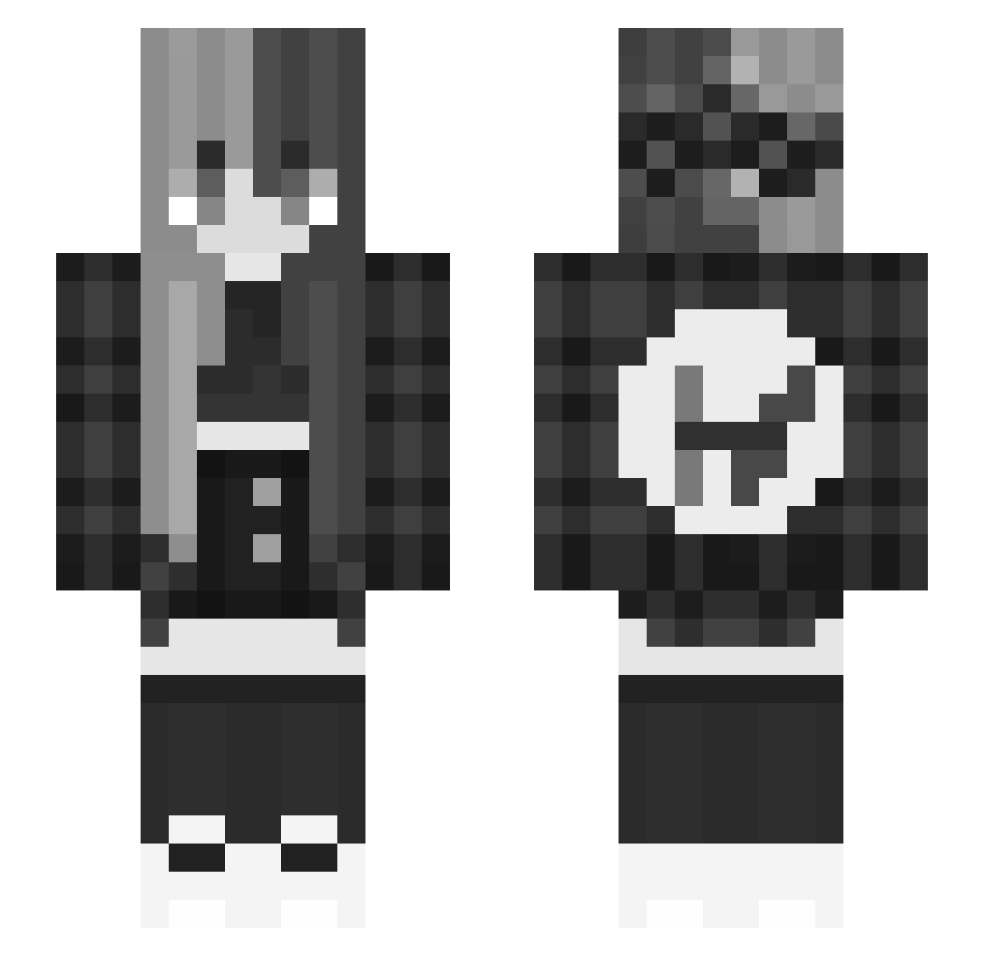 Frab Minecraft skin, front and back view