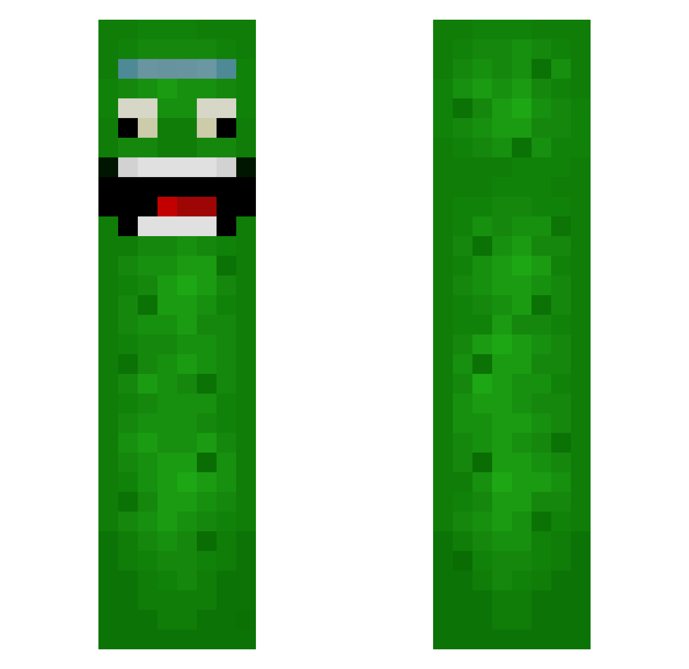Lus10k Minecraft skin, front and back view