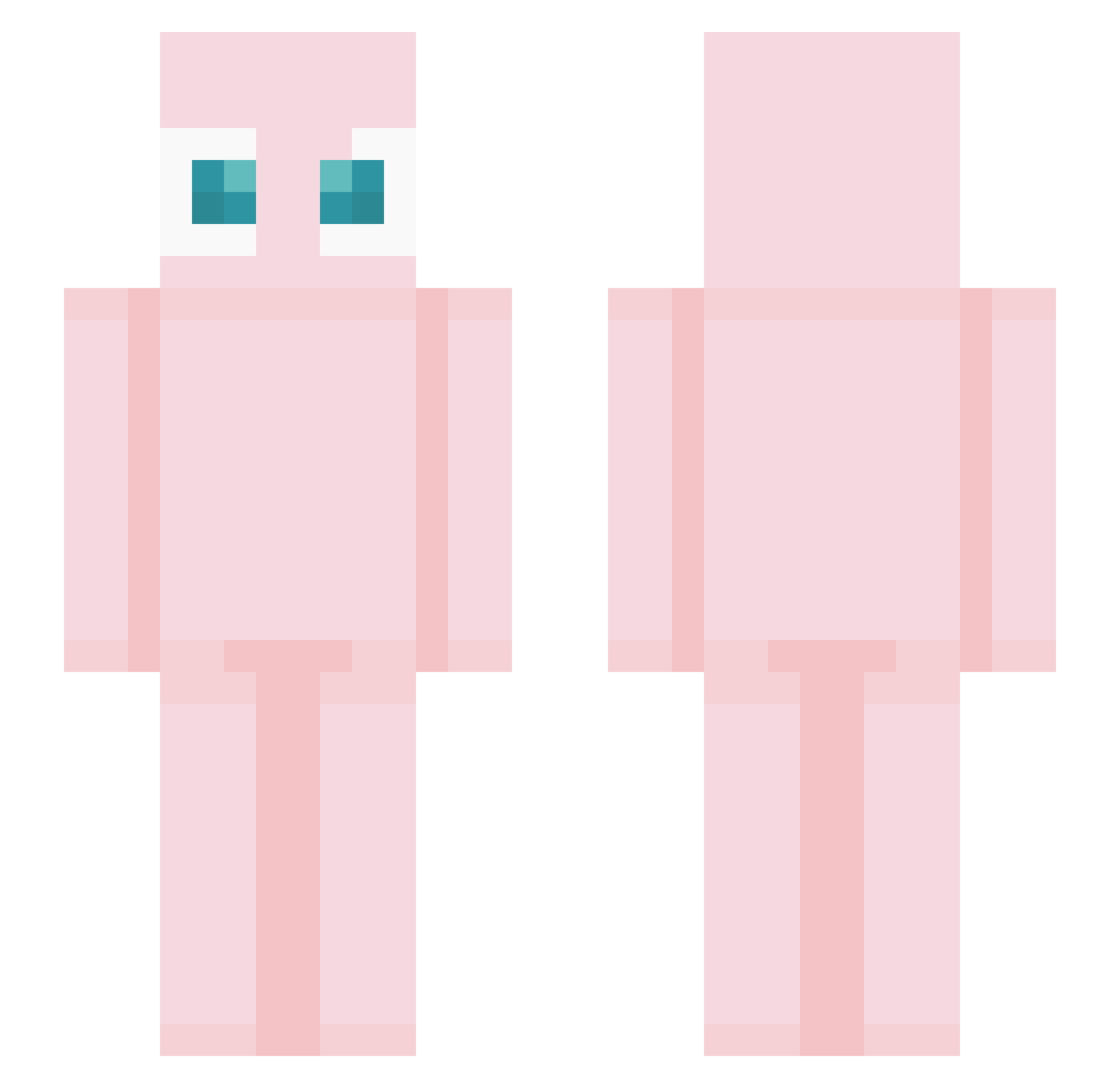 makeshiftwario Minecraft skin, front and back view