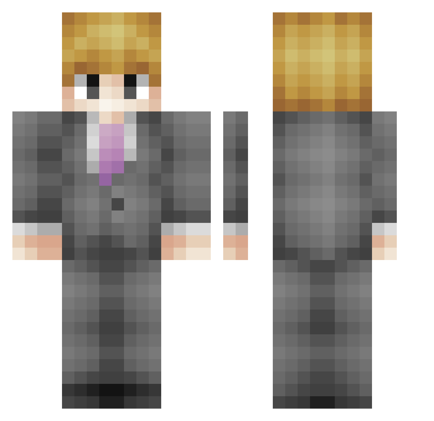 Profuse7085 Minecraft skin, front and back view