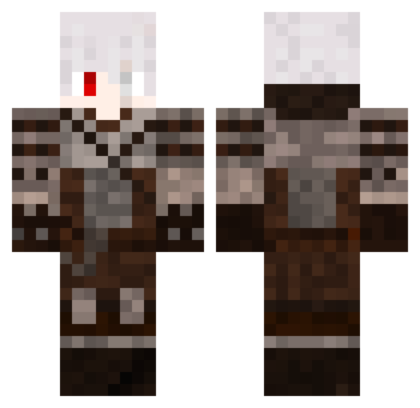HissingArrow Minecraft skin, front and back view