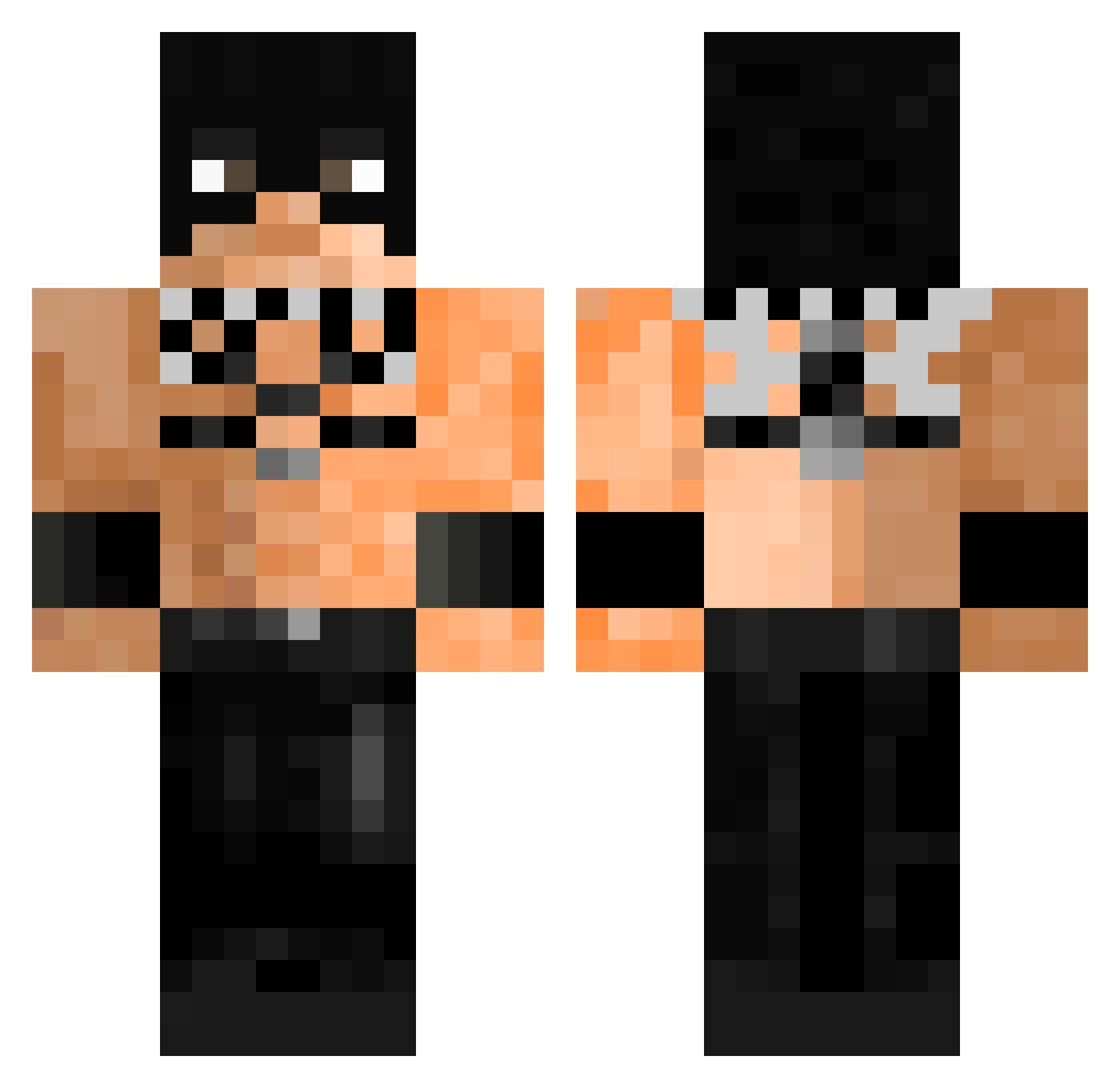 Sons Minecraft skin, front and back view