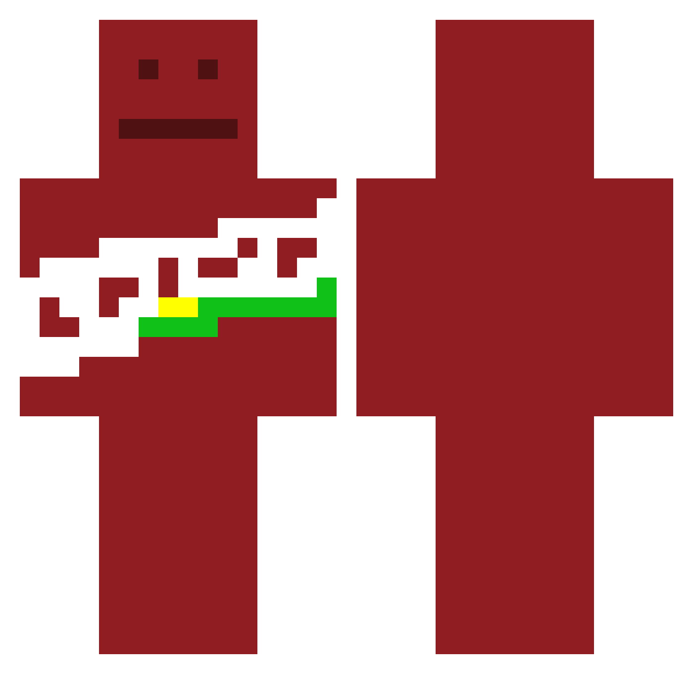 sam_time Minecraft skin, front and back view