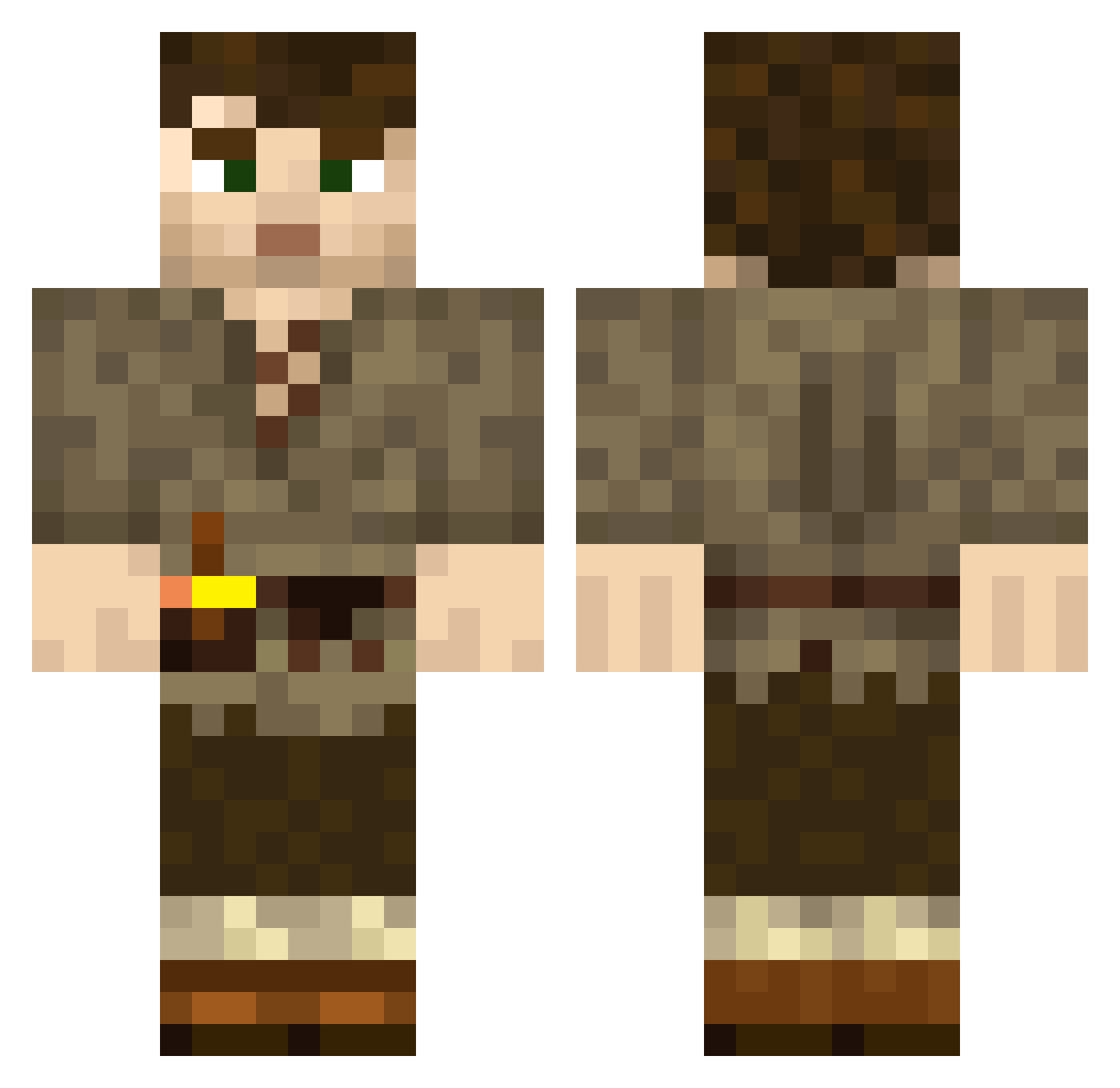 JSPunk14 Minecraft skin, front and back view