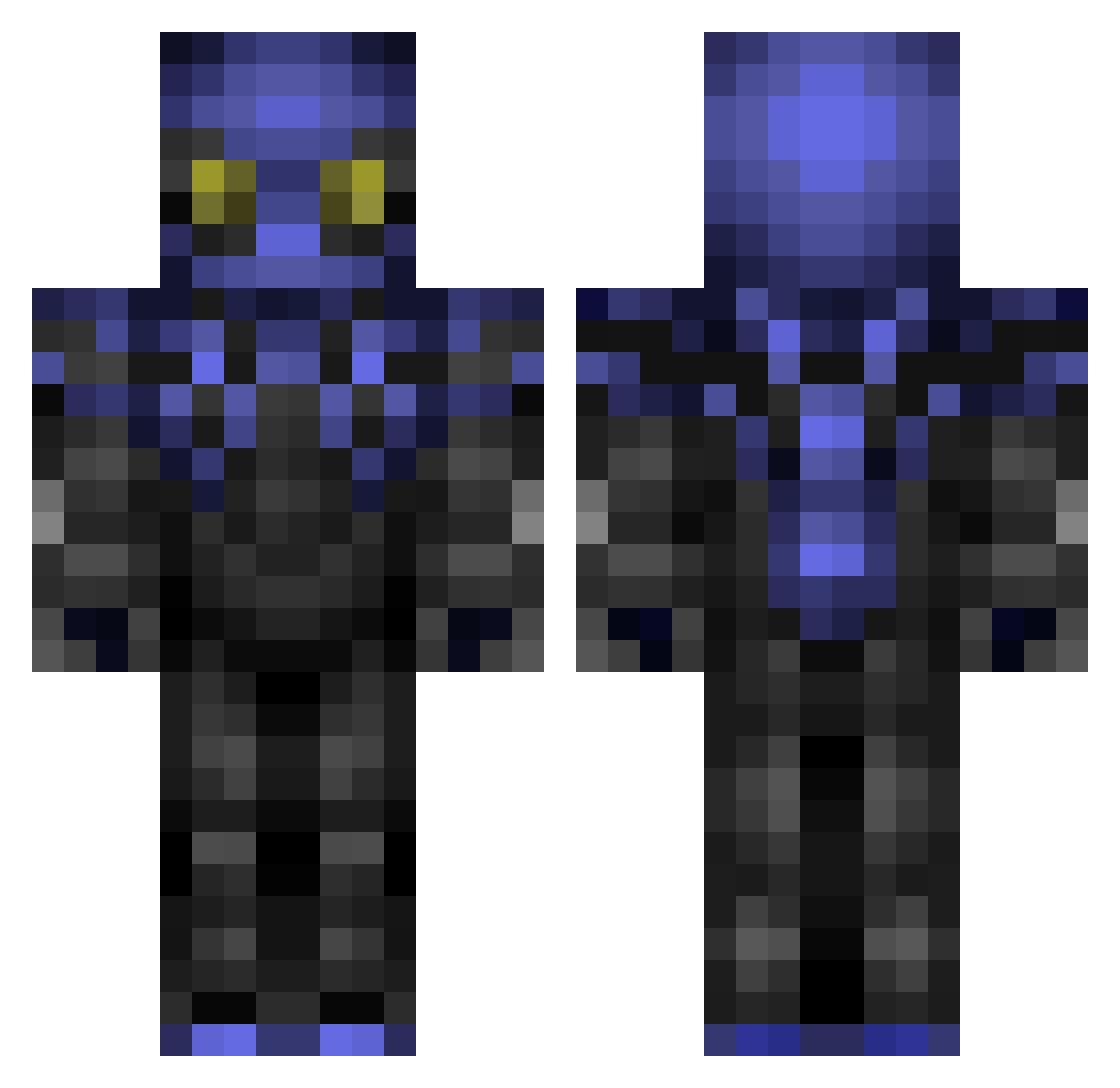 D4_ Minecraft skin, front and back view
