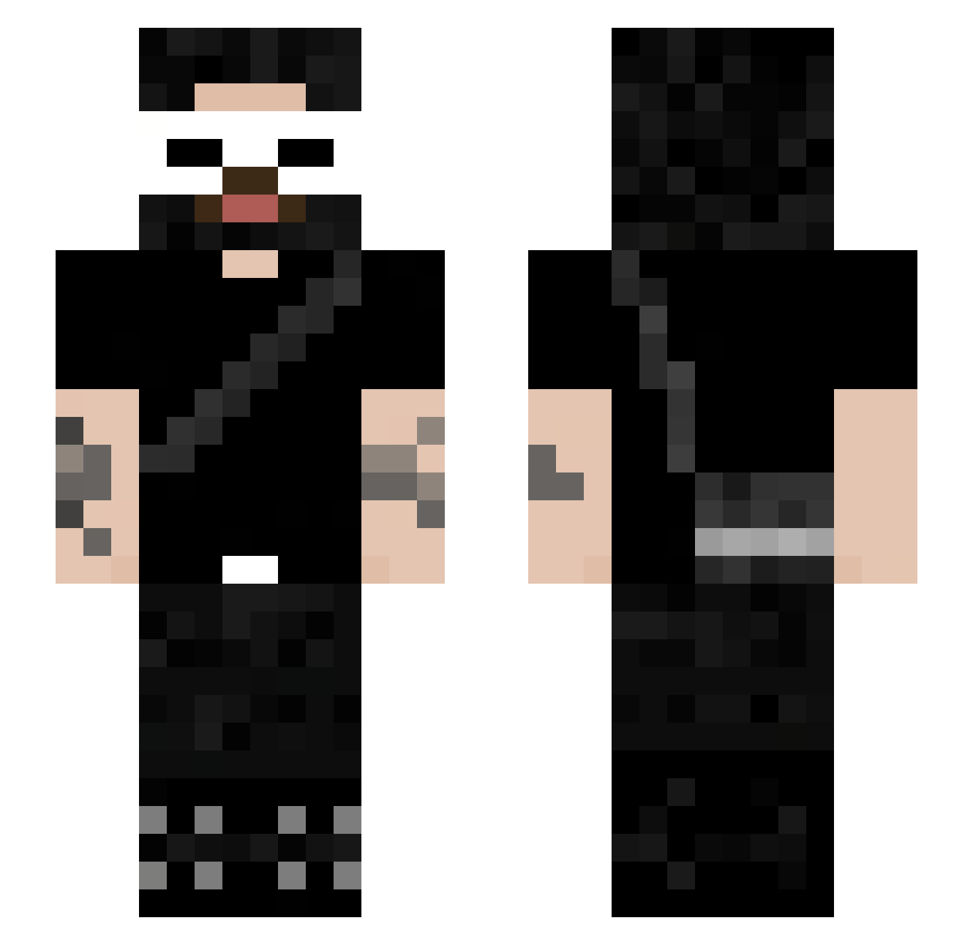 x4nsta Minecraft skin, front and back view