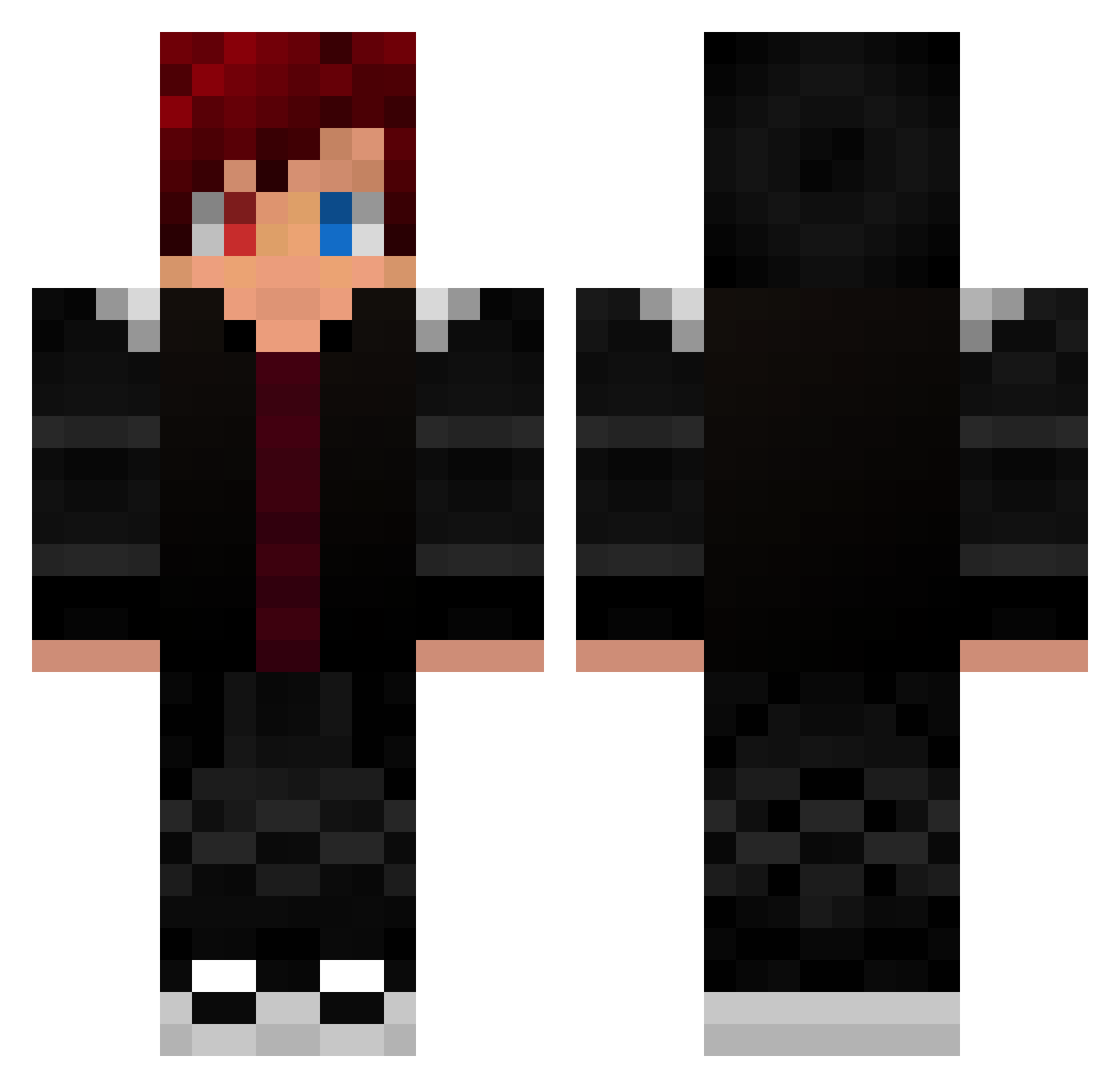 EfFive Minecraft skin, front and back view