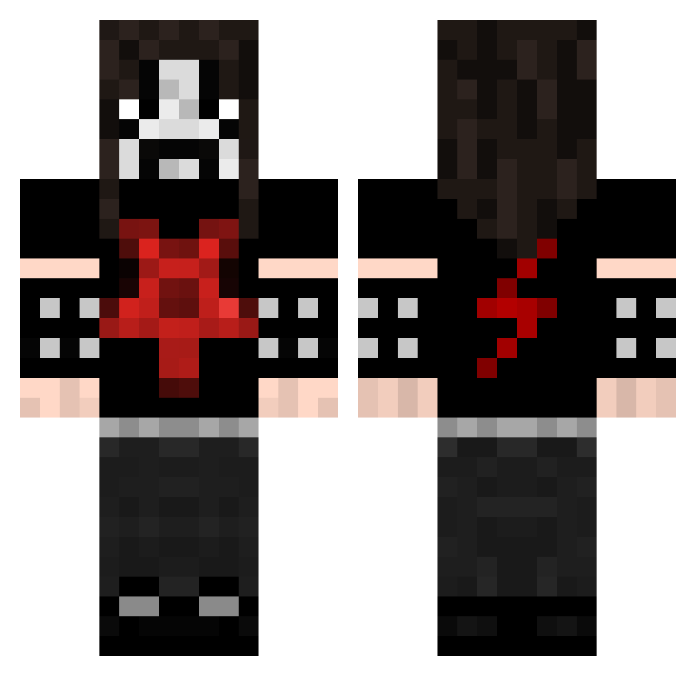FatDud Minecraft skin, front and back view