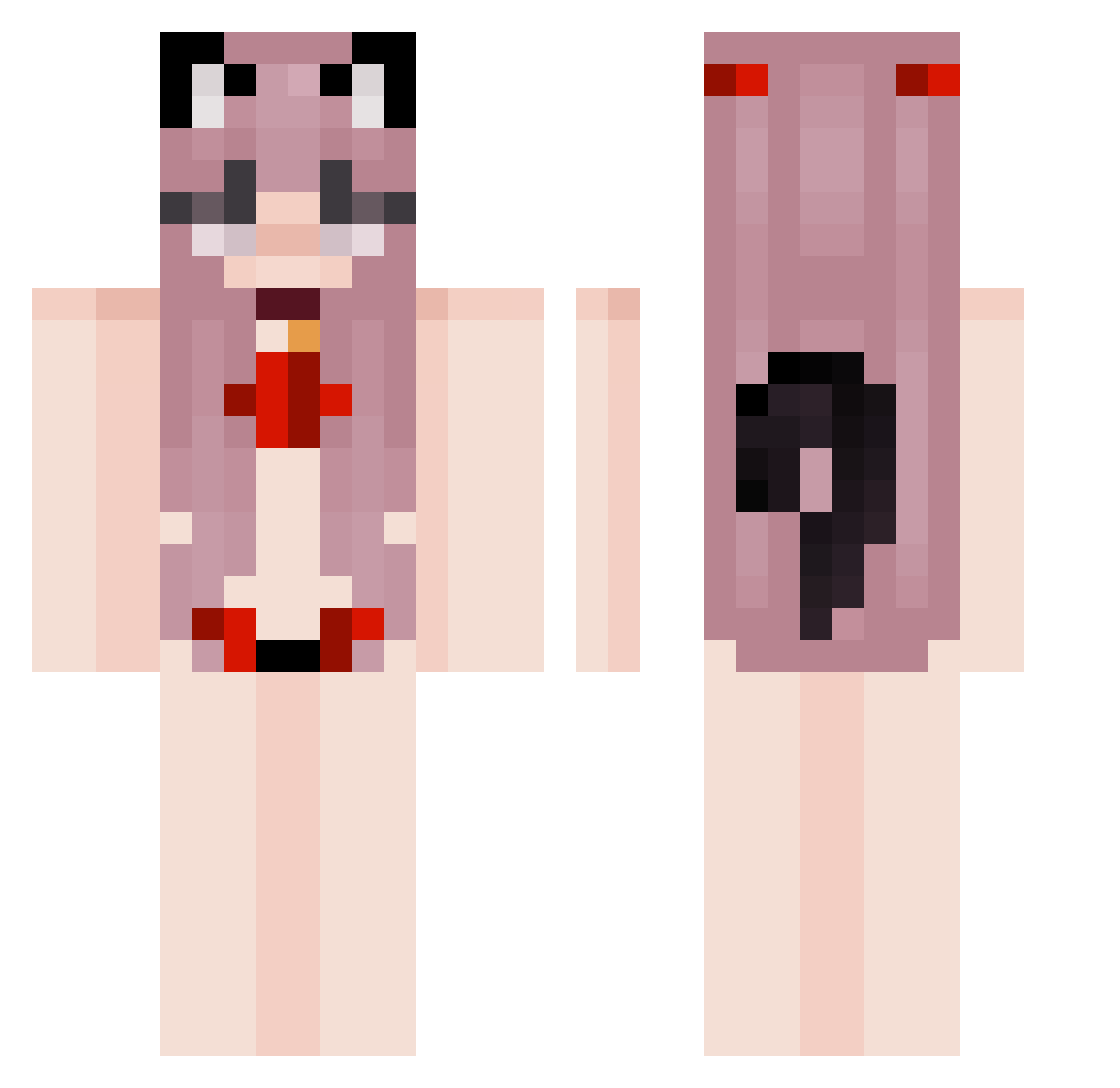 Robi_Fisch Minecraft skin, front and back view