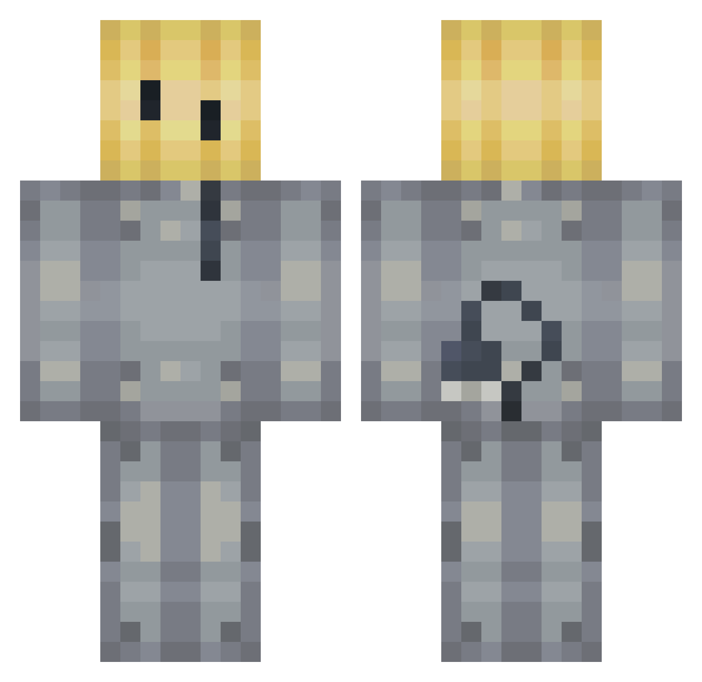 DexterMorgan144 Minecraft skin, front and back view
