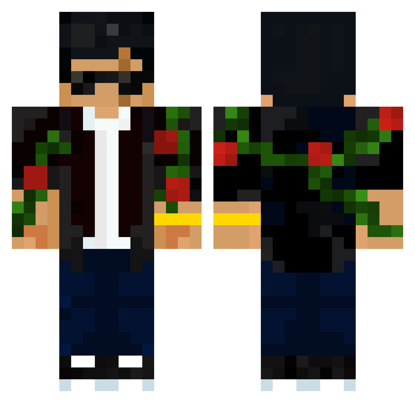 Samurai_8663 Minecraft skin, front and back view