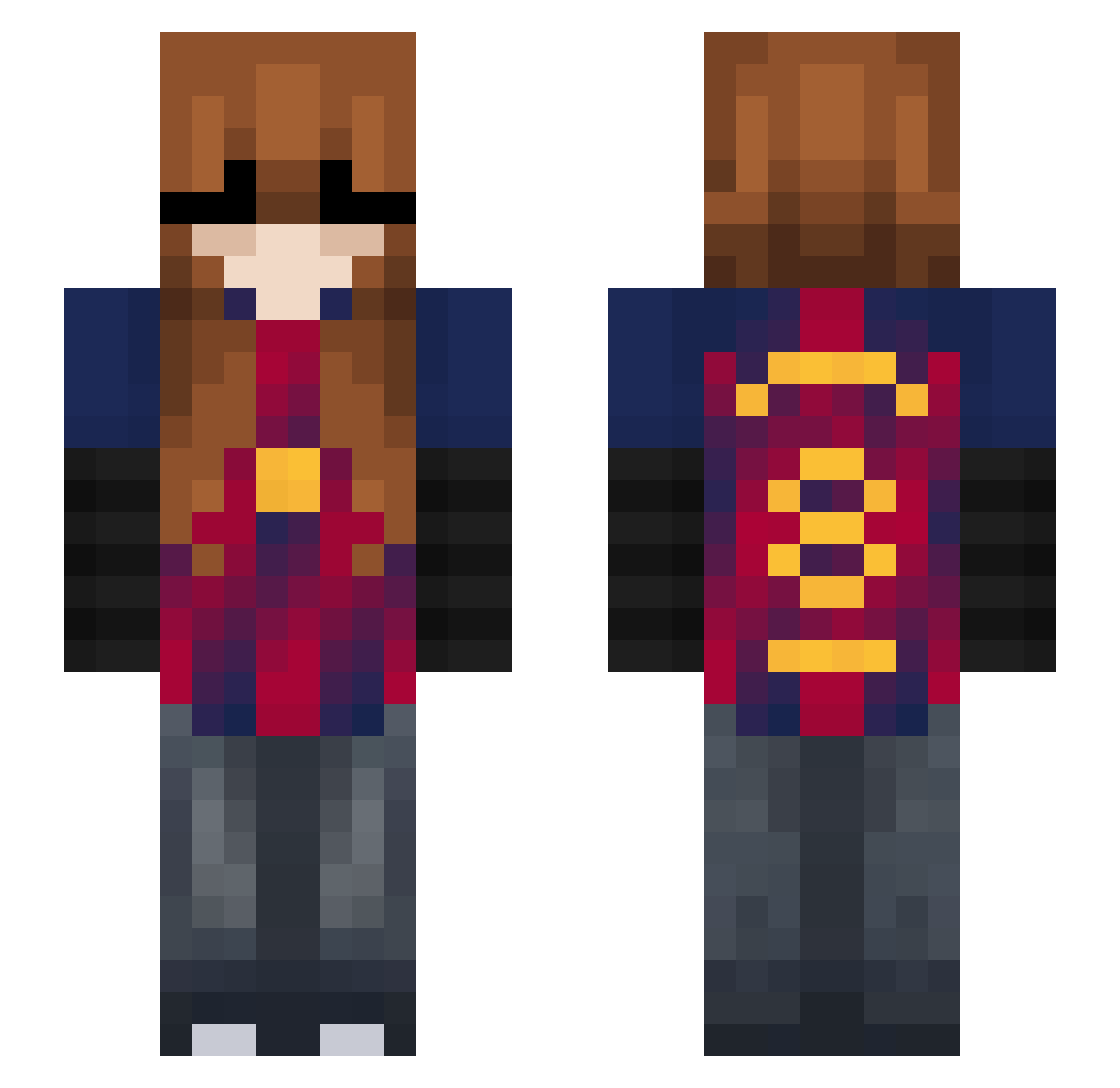 M4rtynq4 Minecraft skin, front and back view