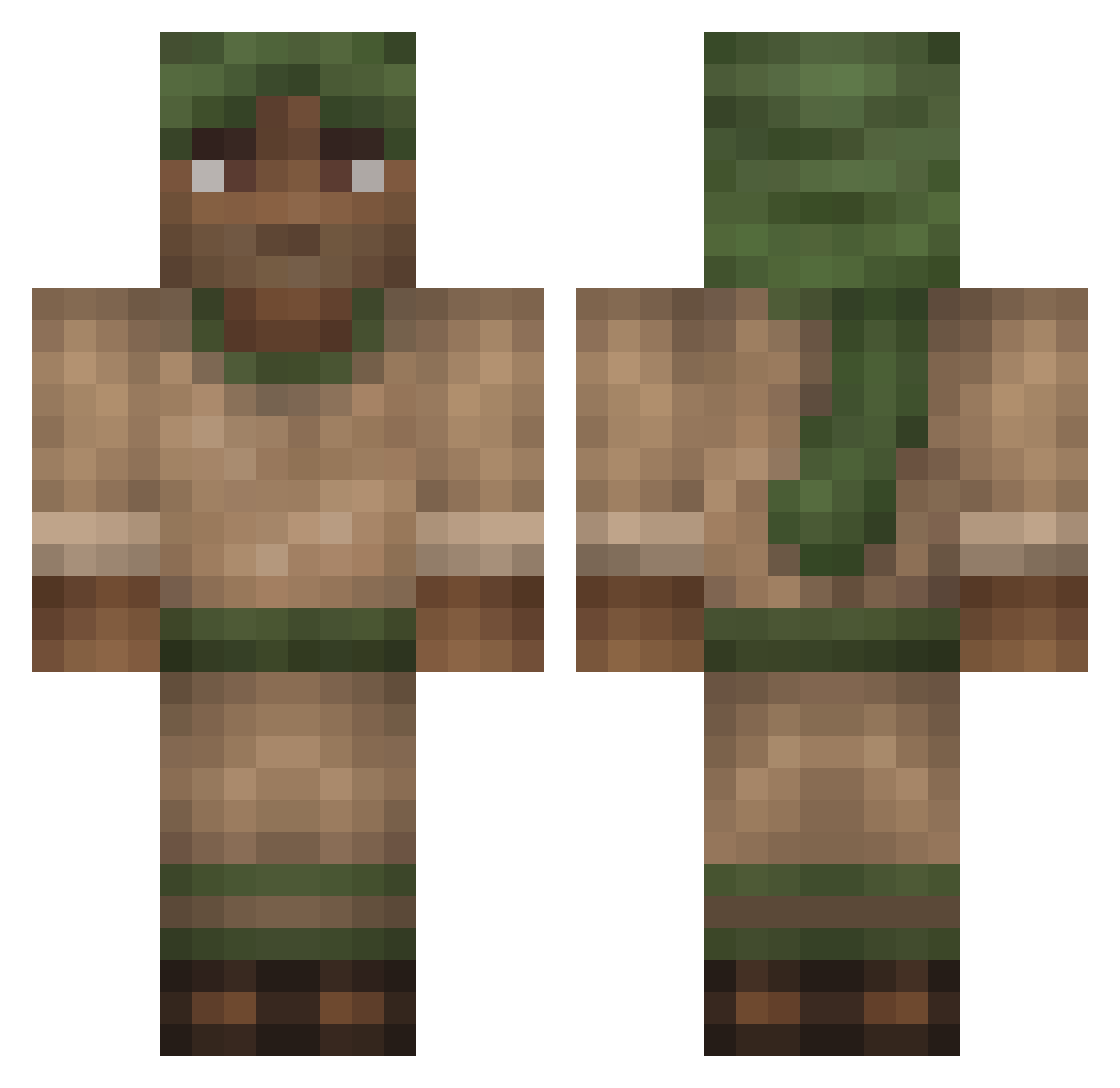 ArtistDavid Minecraft skin, front and back view