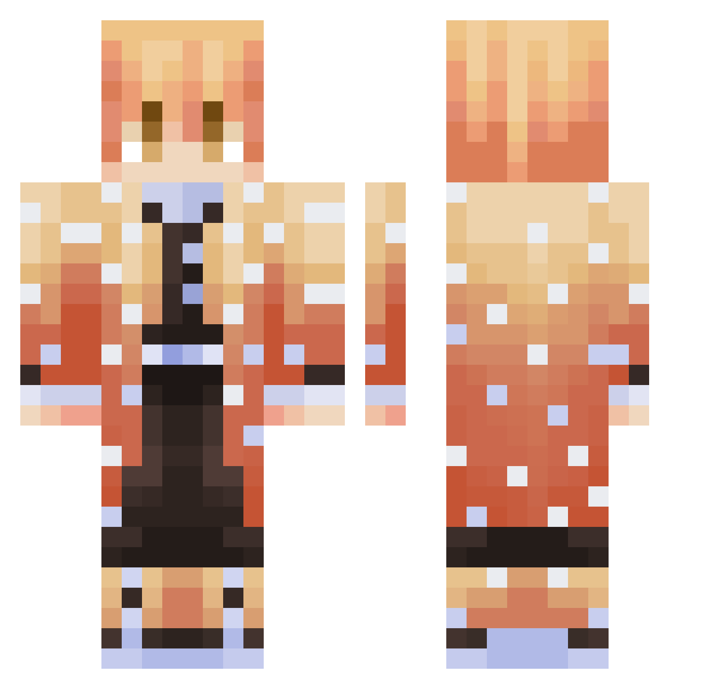 legna1807 Minecraft skin, front and back view