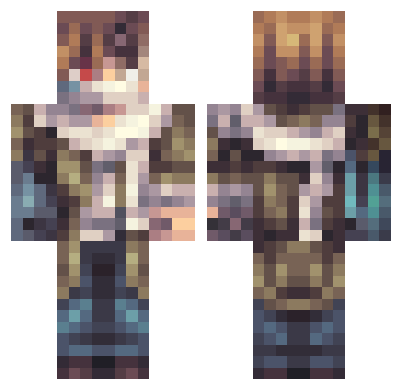 _TechnoParadox_ Minecraft skin, front and back view