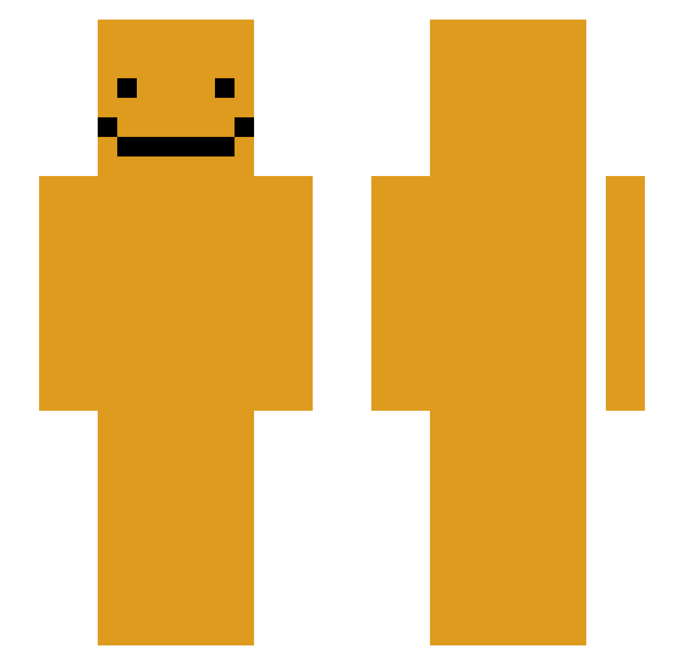 Arabiukz Minecraft skin, front and back view