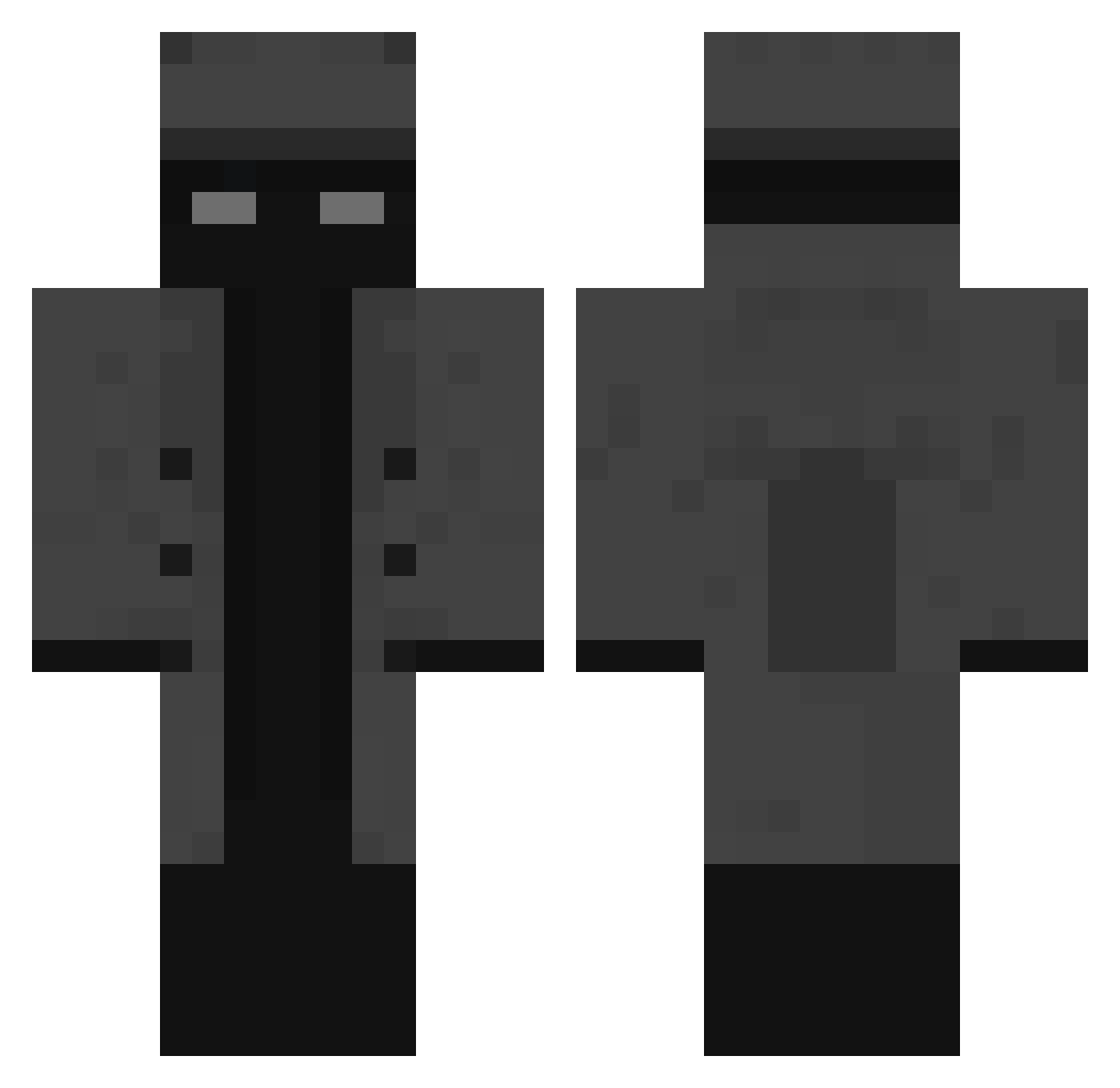 FrqZenistX Minecraft skin, front and back view