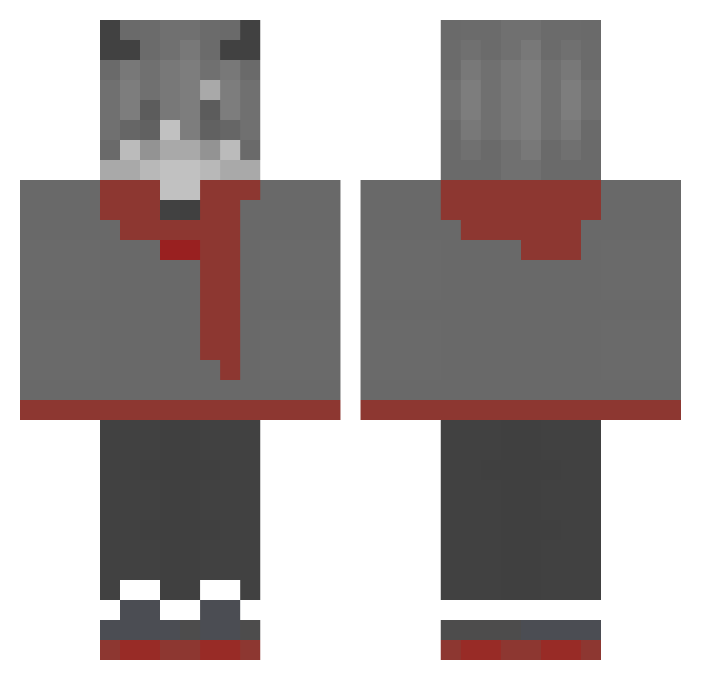 ZyxBry Minecraft skin, front and back view