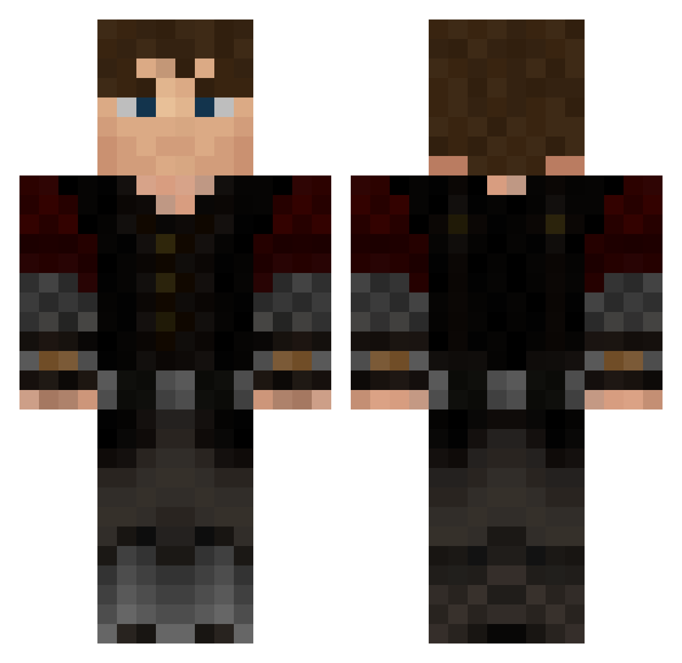 CanHoo Minecraft skin, front and back view