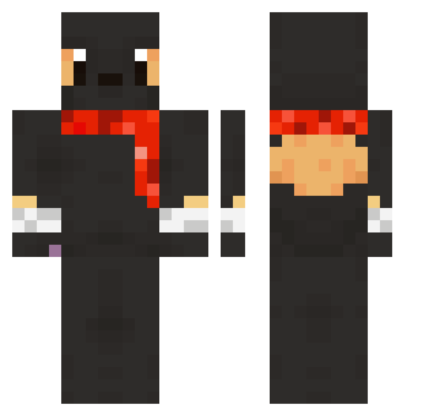 PolarScicle Minecraft skin, front and back view