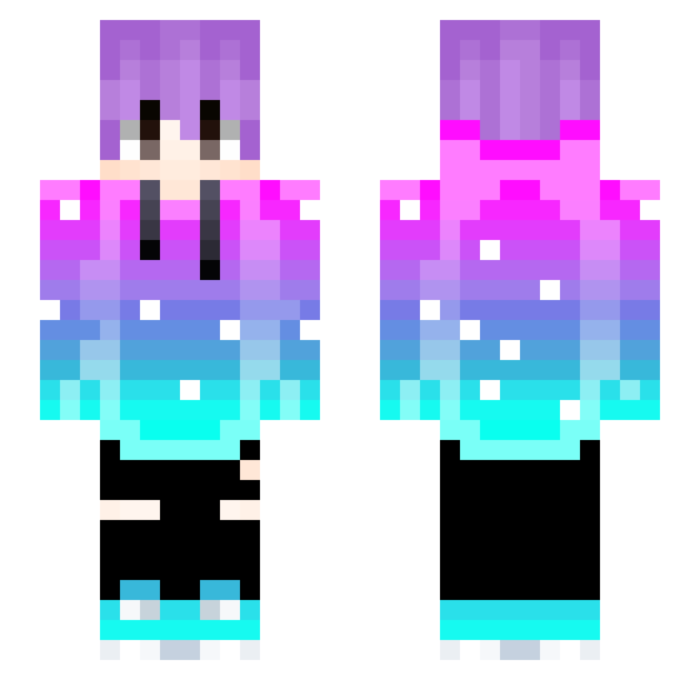 IQ_giangilllob Minecraft skin, front and back view
