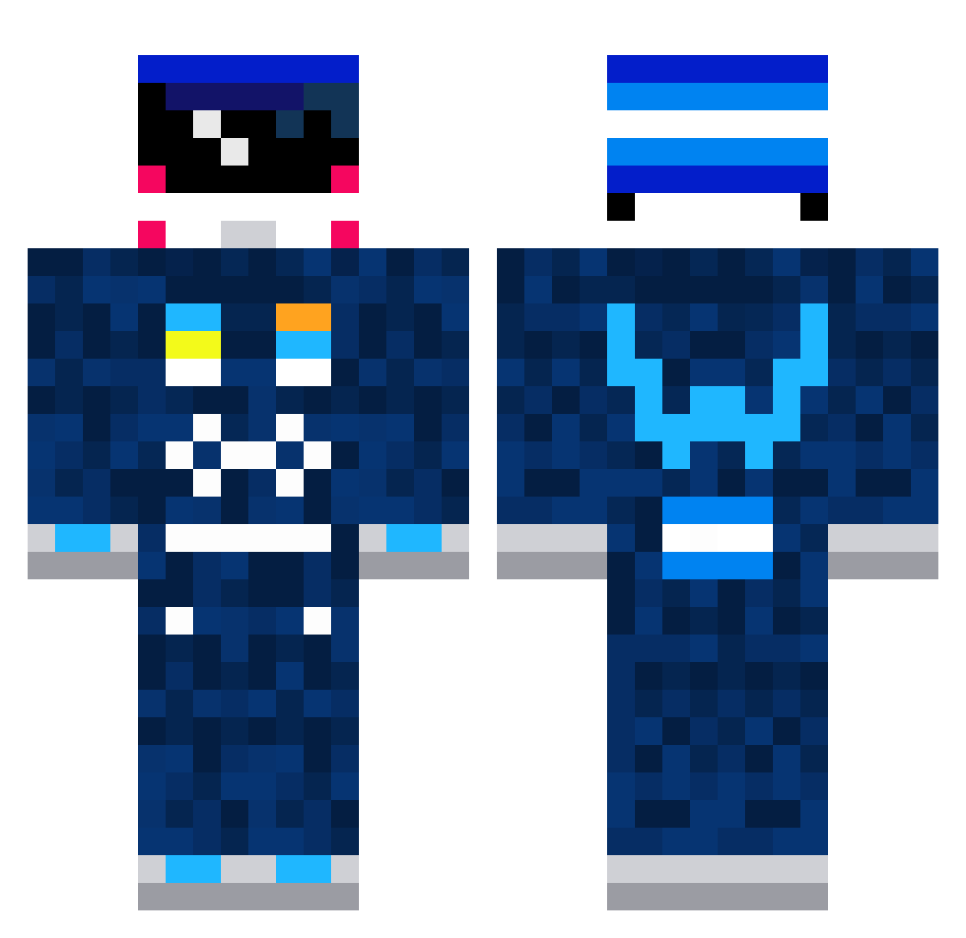 TheMatur Minecraft skin, front and back view