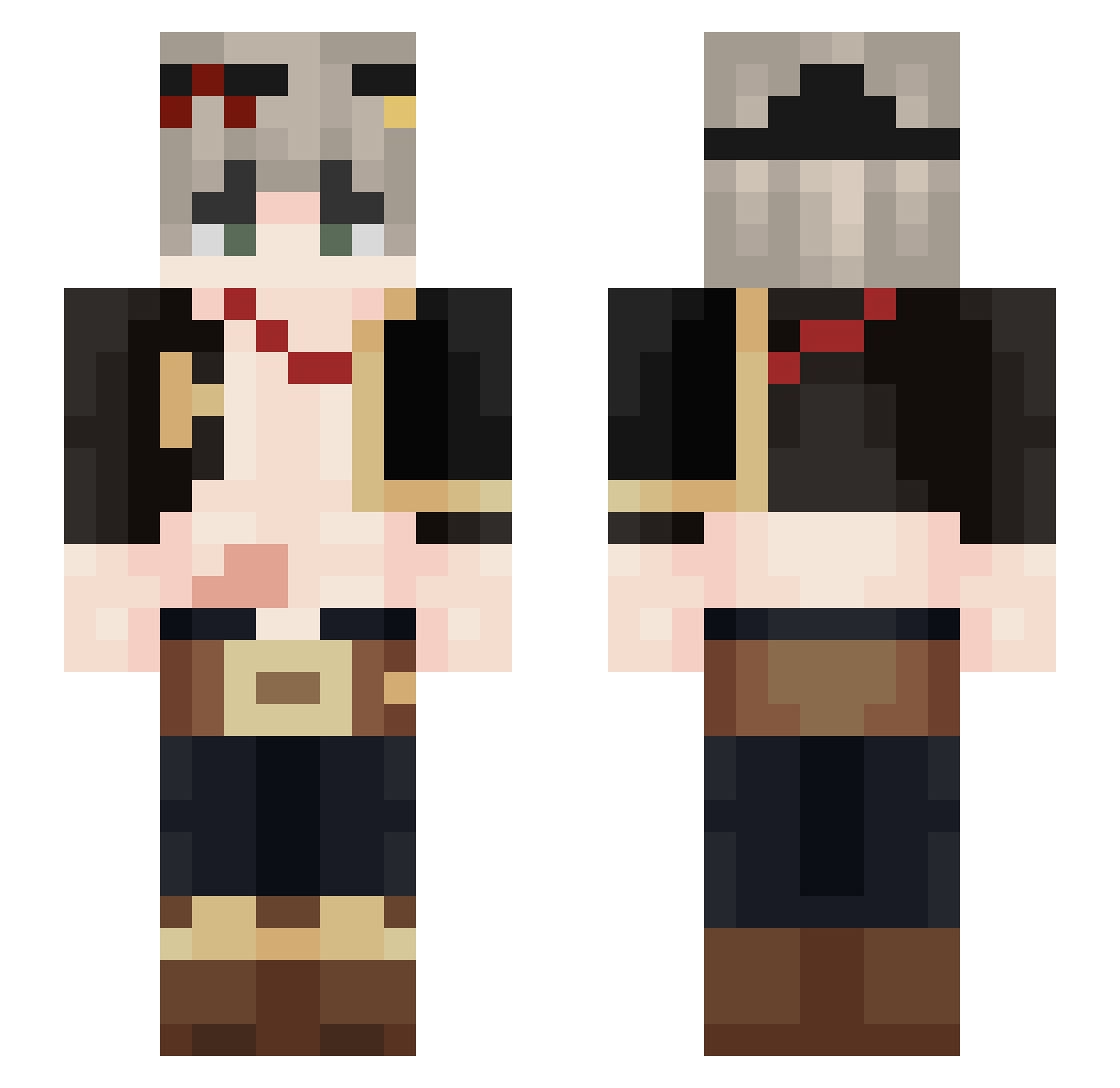 Fzk_ Minecraft skin, front and back view