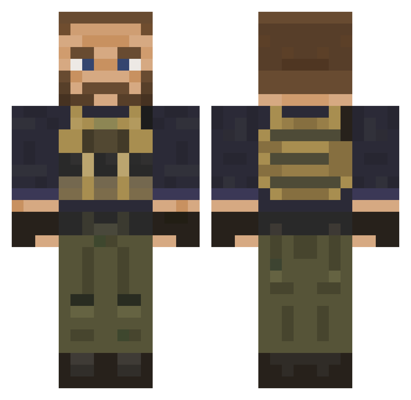 ELReaper Minecraft skin, front and back view
