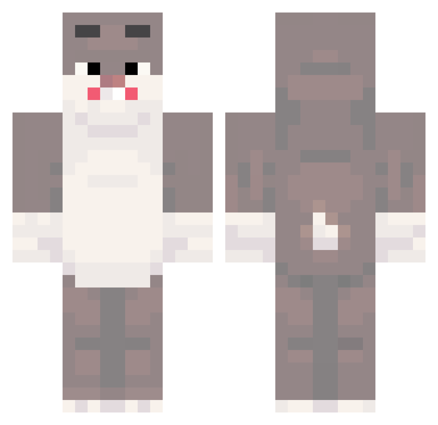 CaptainMiner07 Minecraft skin, front and back view