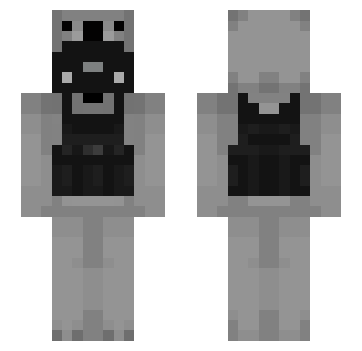 Jaboky Minecraft skin, front and back view