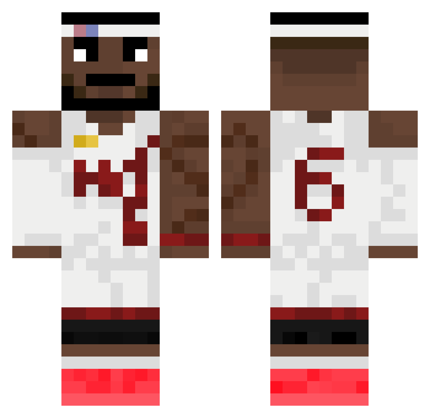 dumboskibum Minecraft skin, front and back view