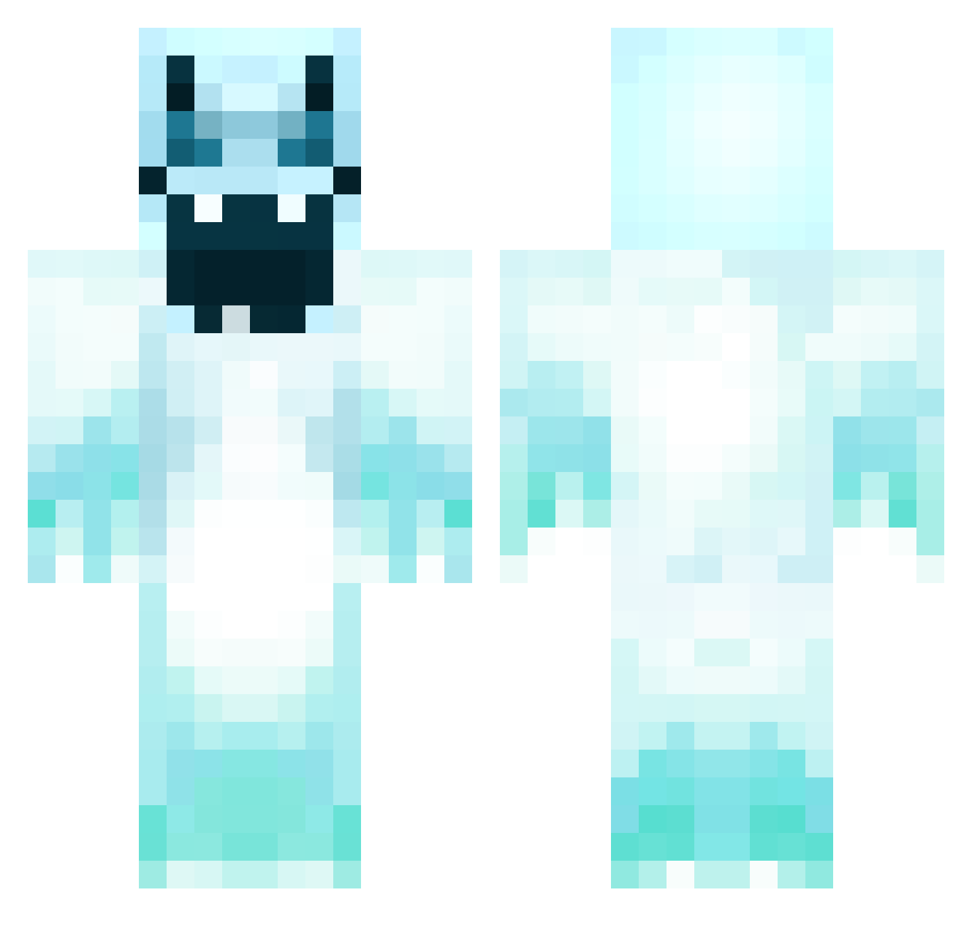 xxethaf Minecraft skin, front and back view