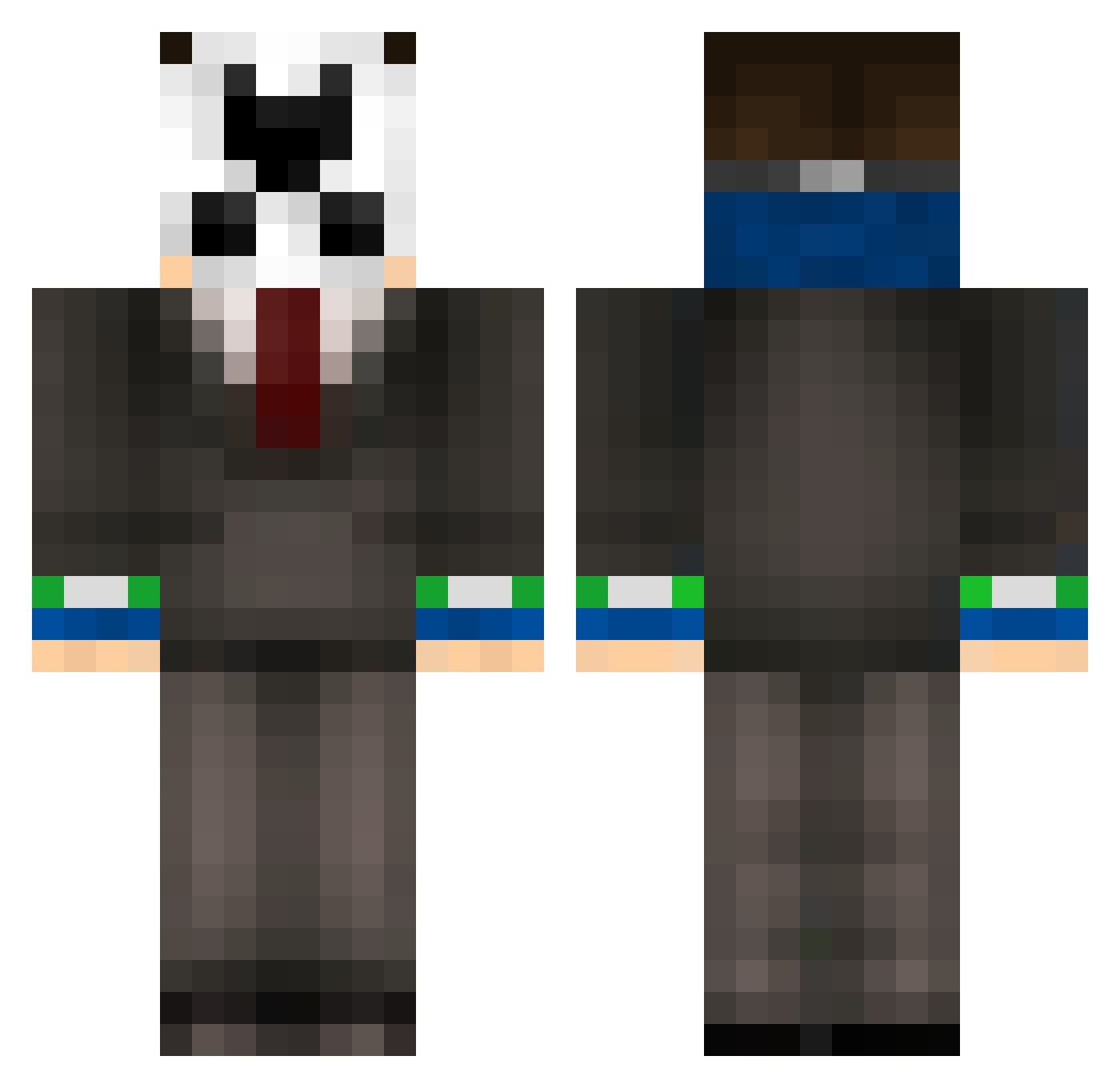 Henkdetenk12345 Minecraft skin, front and back view