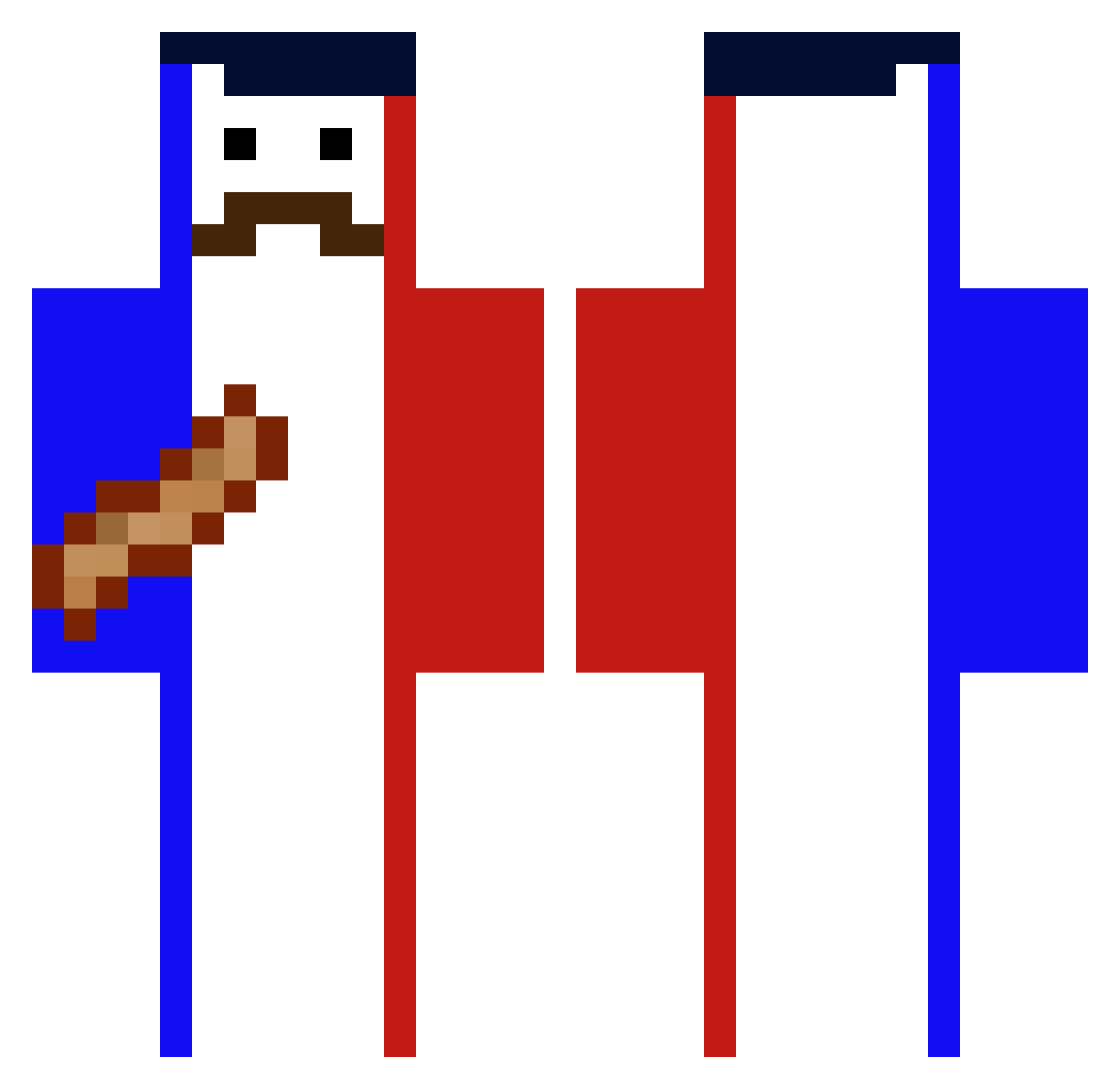 Jakelinee Minecraft skin, front and back view
