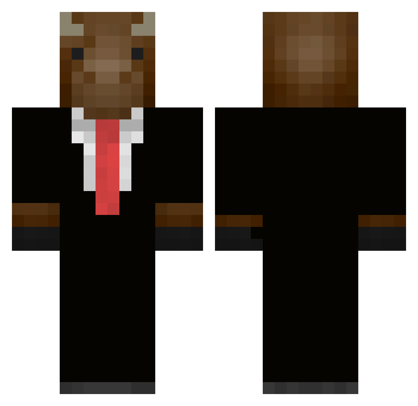 Bizzy_CZ Minecraft skin, front and back view