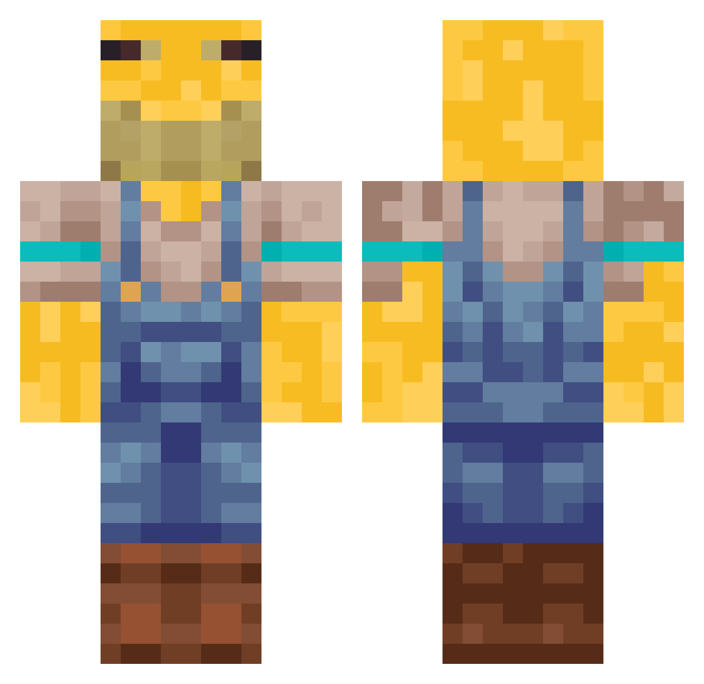TOTORO2009 Minecraft skin, front and back view