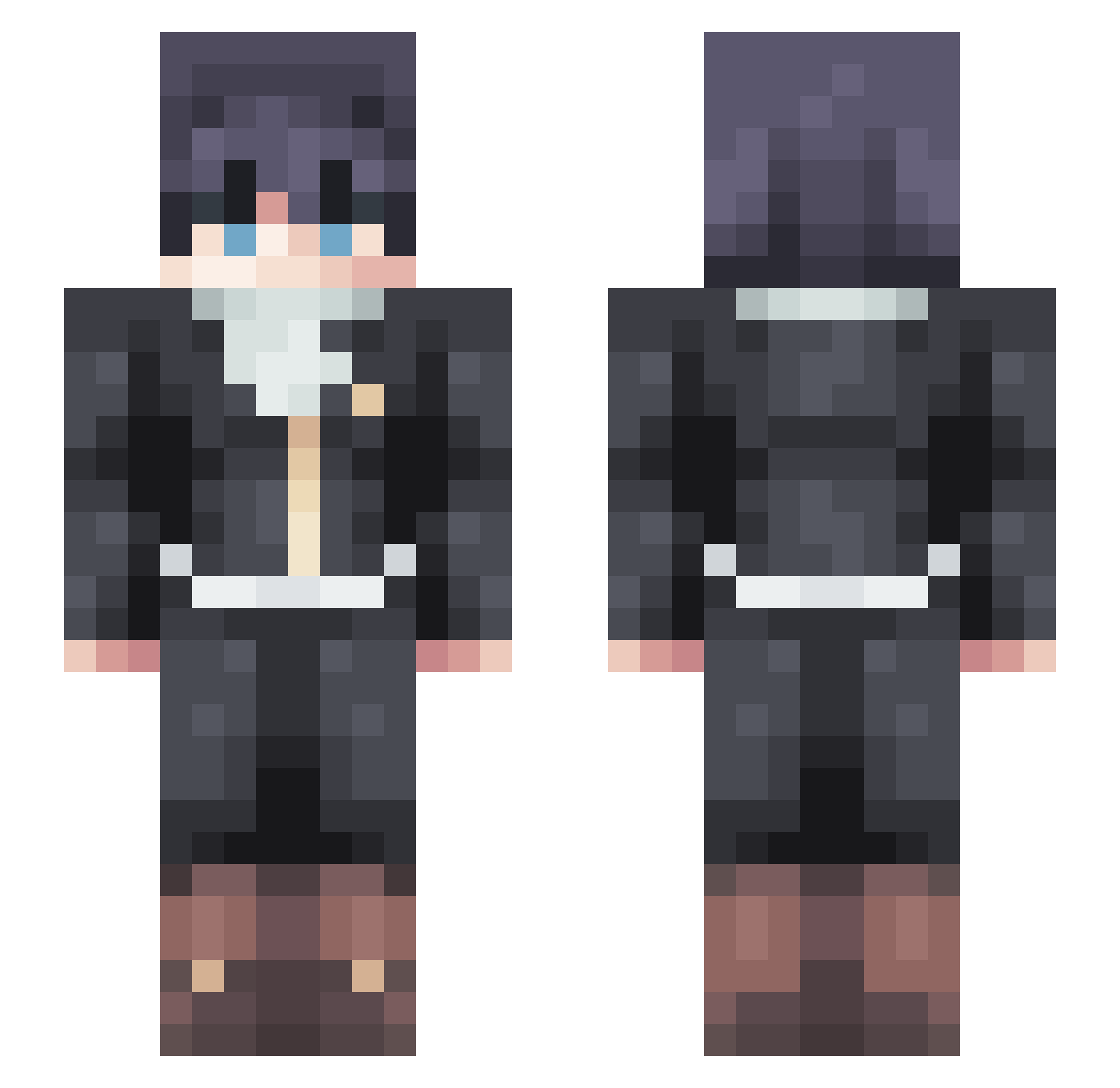 trav_tk Minecraft skin, front and back view