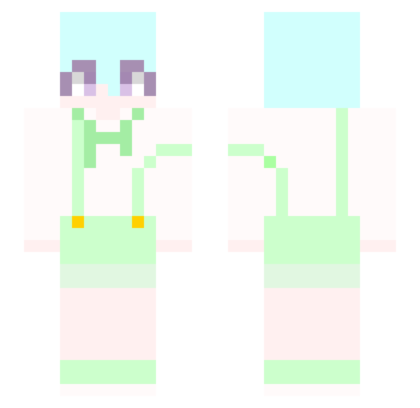 parein08 Minecraft skin, front and back view