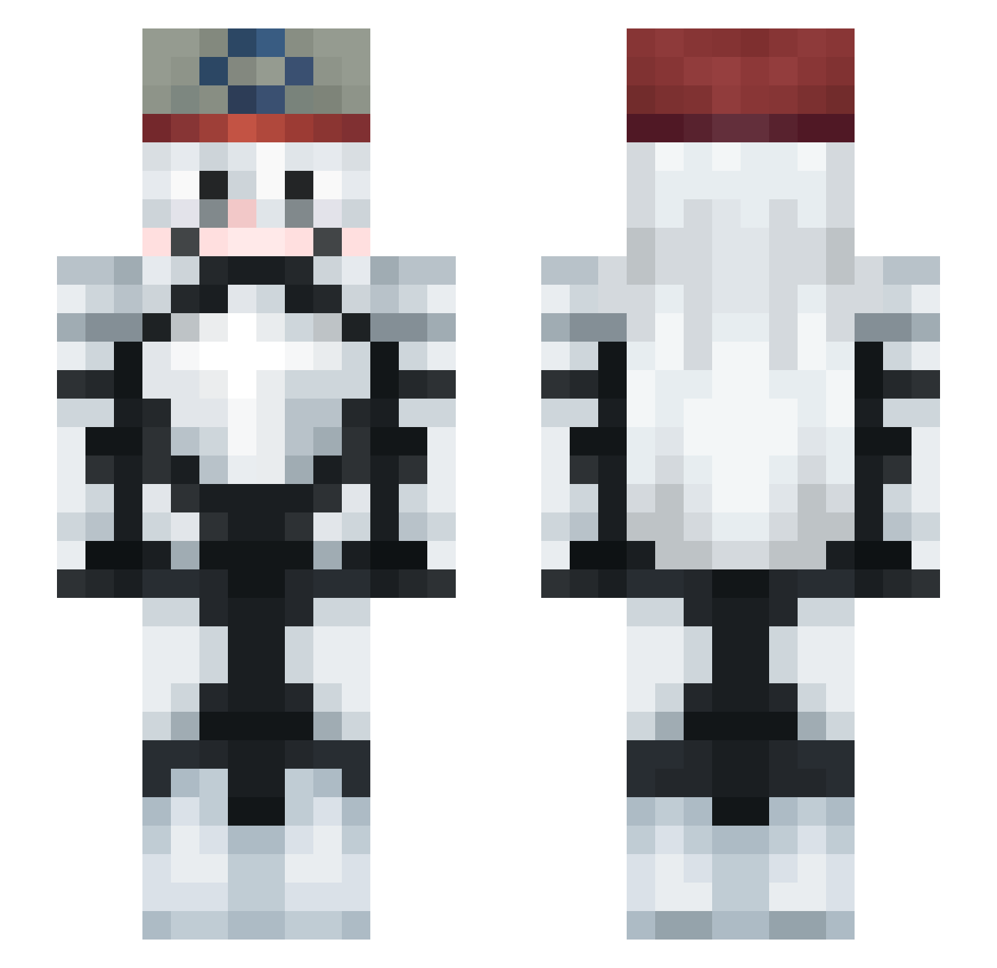 Langi Minecraft skin, front and back view