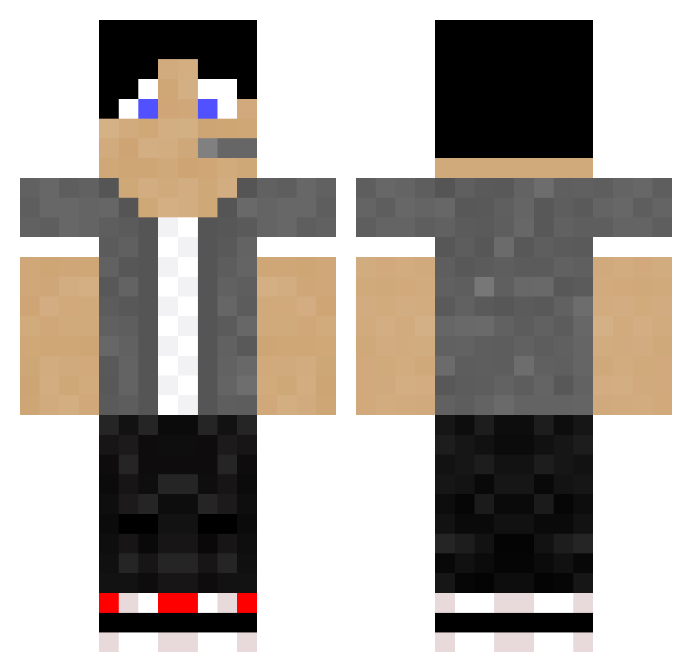 Gases Minecraft skin, front and back view