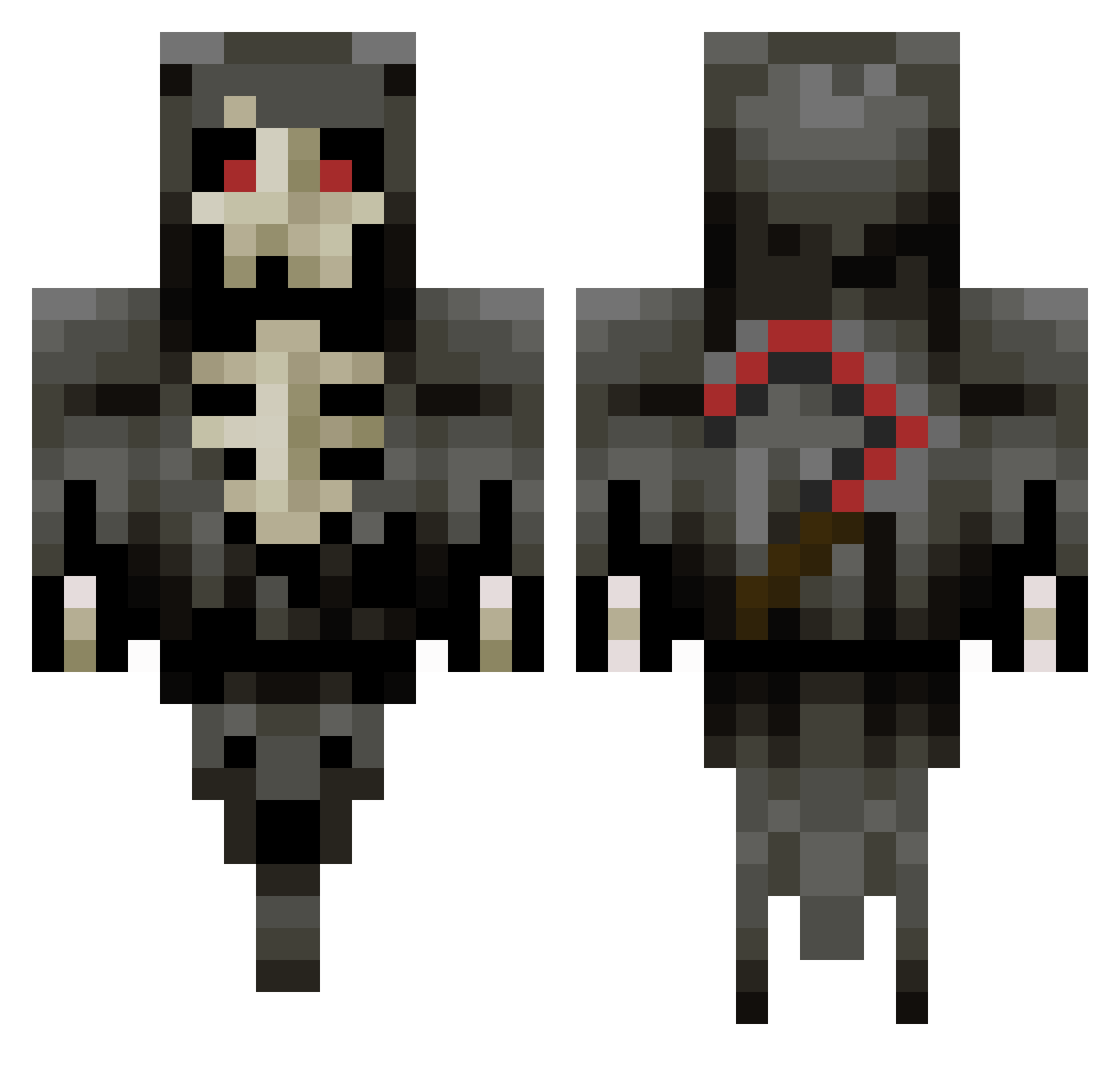 L0CUSTLUCAS Minecraft skin, front and back view