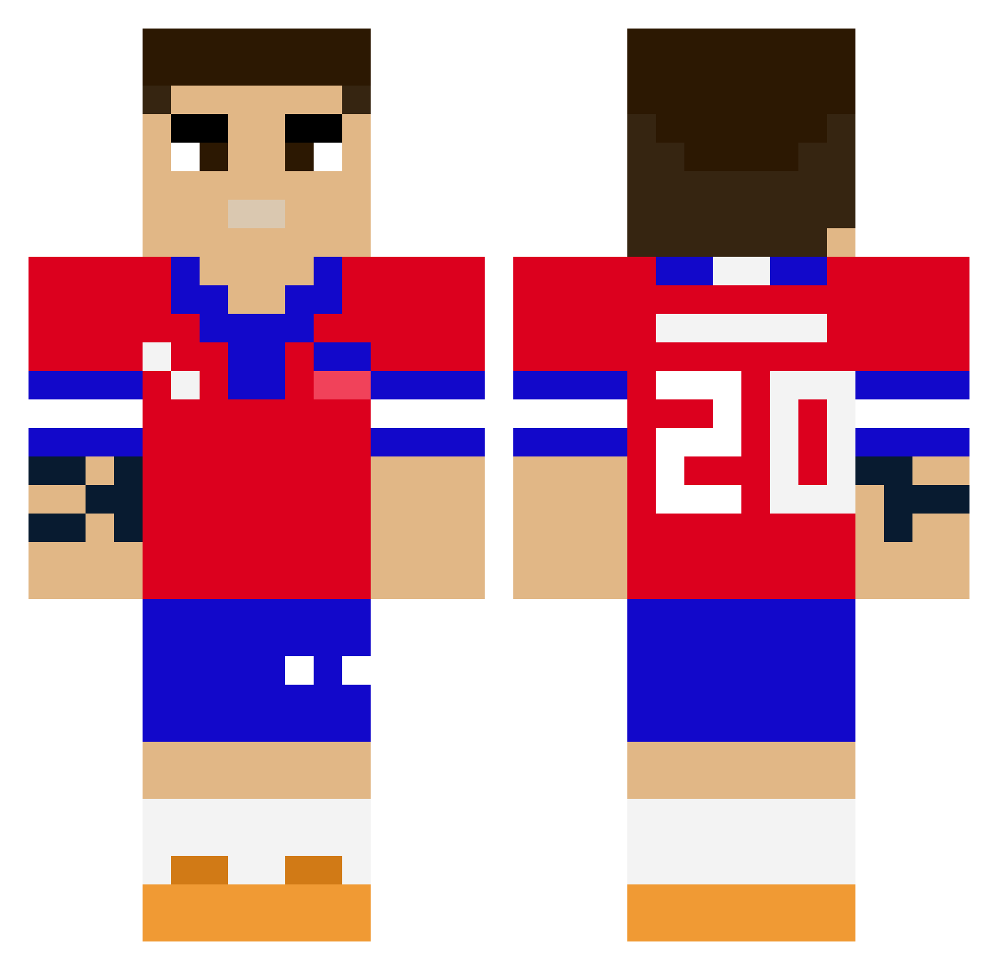 Joseto_ Minecraft skin, front and back view