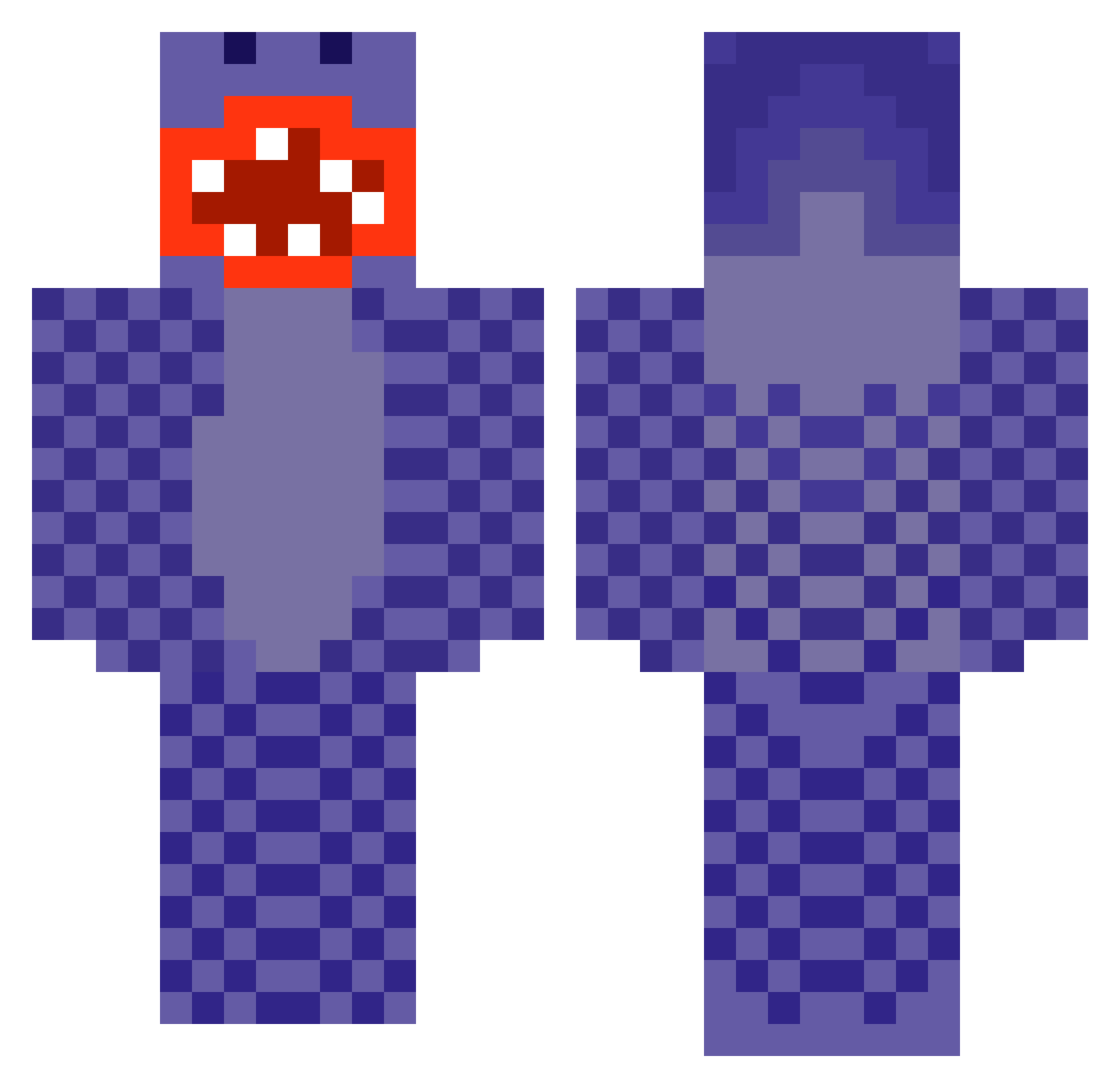 MagicTurtle325 Minecraft skin, front and back view